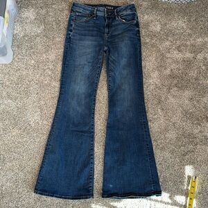 American Eagle next level stretch “super lowrise flare” jeans size 2 short